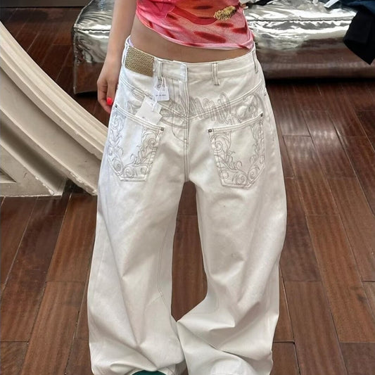 Premium High-waisted Straight-leg Jeans For Women