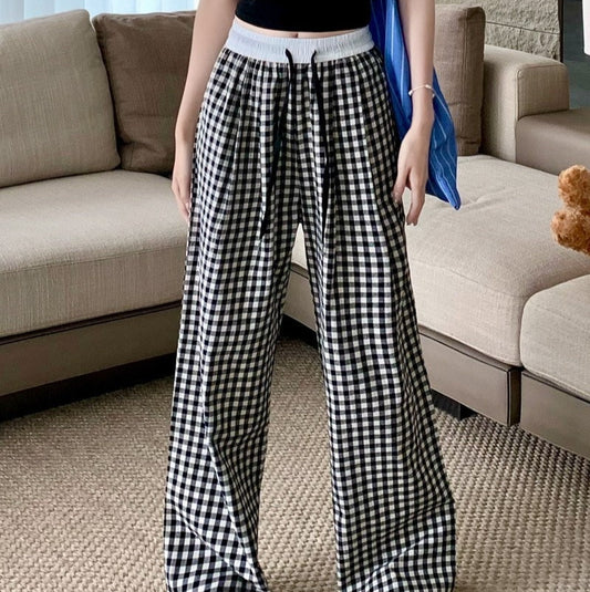 Women's Thin High-Waist Drape Straight Versatile Casual Pants