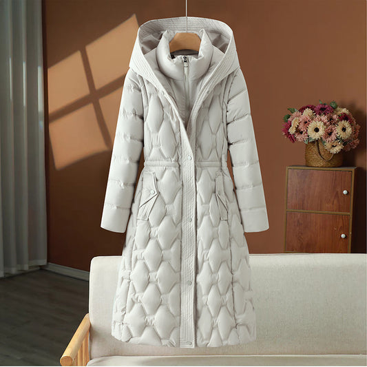 Long Cotton-padded Jacket Winter Fashion Mid-length Women's Down Cotton Jacket Coat