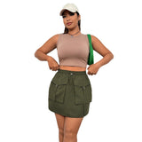 Women's Street Fashion Elastic Waist Workwear Skirt