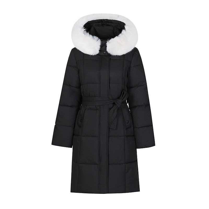 Big Fur Collar Women's Mid-length Winter Loose Korean Style Padded Down Jacket