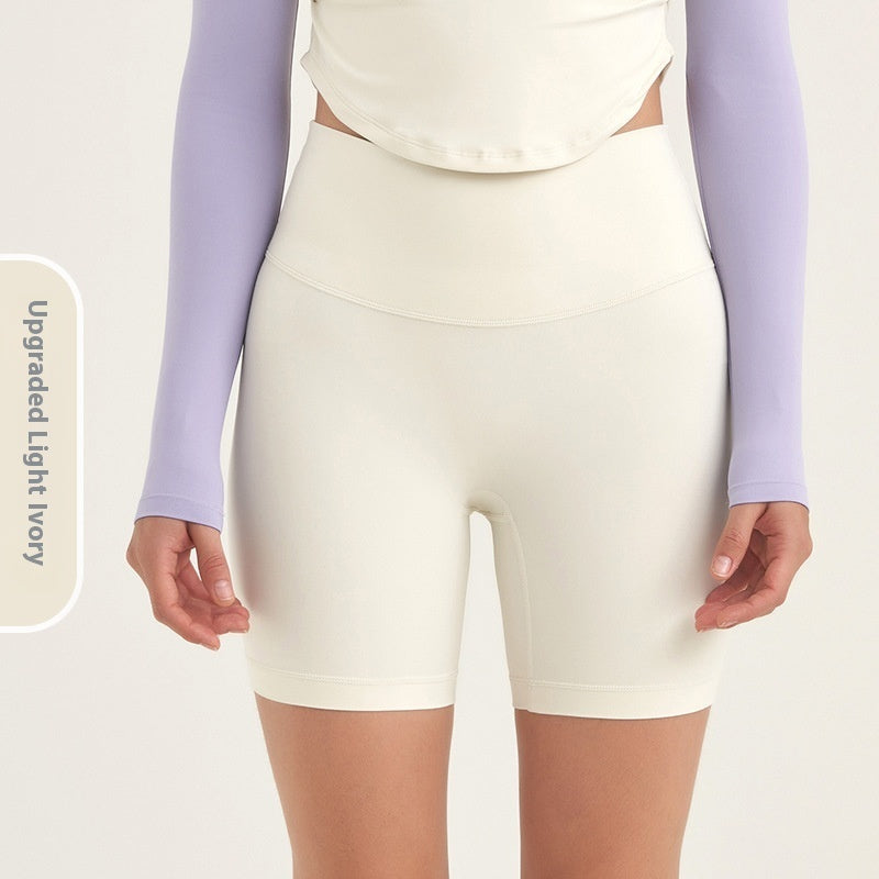 Double-sided Grinding Shorts Yoga Pants Female High Waist Track Shorts