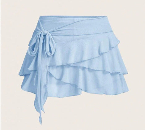Women's Layered Ruffled Low Waist Skirt