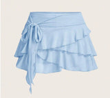 Women's Layered Ruffled Low Waist Skirt