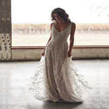 New Dress Bronzing V-neck Long