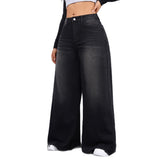 Loose Wide-leg Women's Retro Casual Versatile Jeans