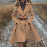 Fashion Women's Wear Thickened Slim Fit All-match Solid Color Coat