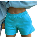 Simple Slim Fit All-matching Comfortable Solid Color Casual Shorts