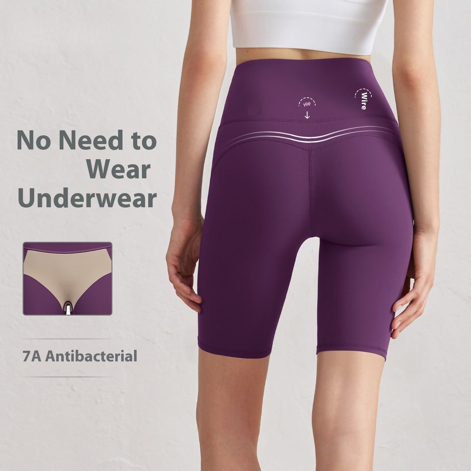 High Waist Hip Lift Sports Cycling Outside Fitness Shorts