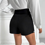 Women's Polyester Sequin Stitching Slit Pantskirt