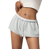 Women's Solid Color Loose And Versatile Drawstring Shorts