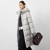 Slim Fit Warm Over-the-knee Lengthened Down Jacket Women
