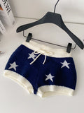 American Pure Hot Girl Slim-fitting Cool Casual Knitted Shorts For Women