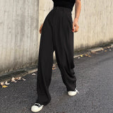 Women's New Versatile Straight-leg Loose Wide-leg Pants