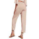 Casual Home Loose Straight Cropped Pants Women's Clothing