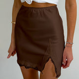 Fashion New Lace Splicing High Waist Women's Skirt