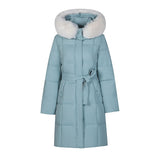 Big Fur Collar Women's Mid-length Winter Loose Korean Style Padded Down Jacket
