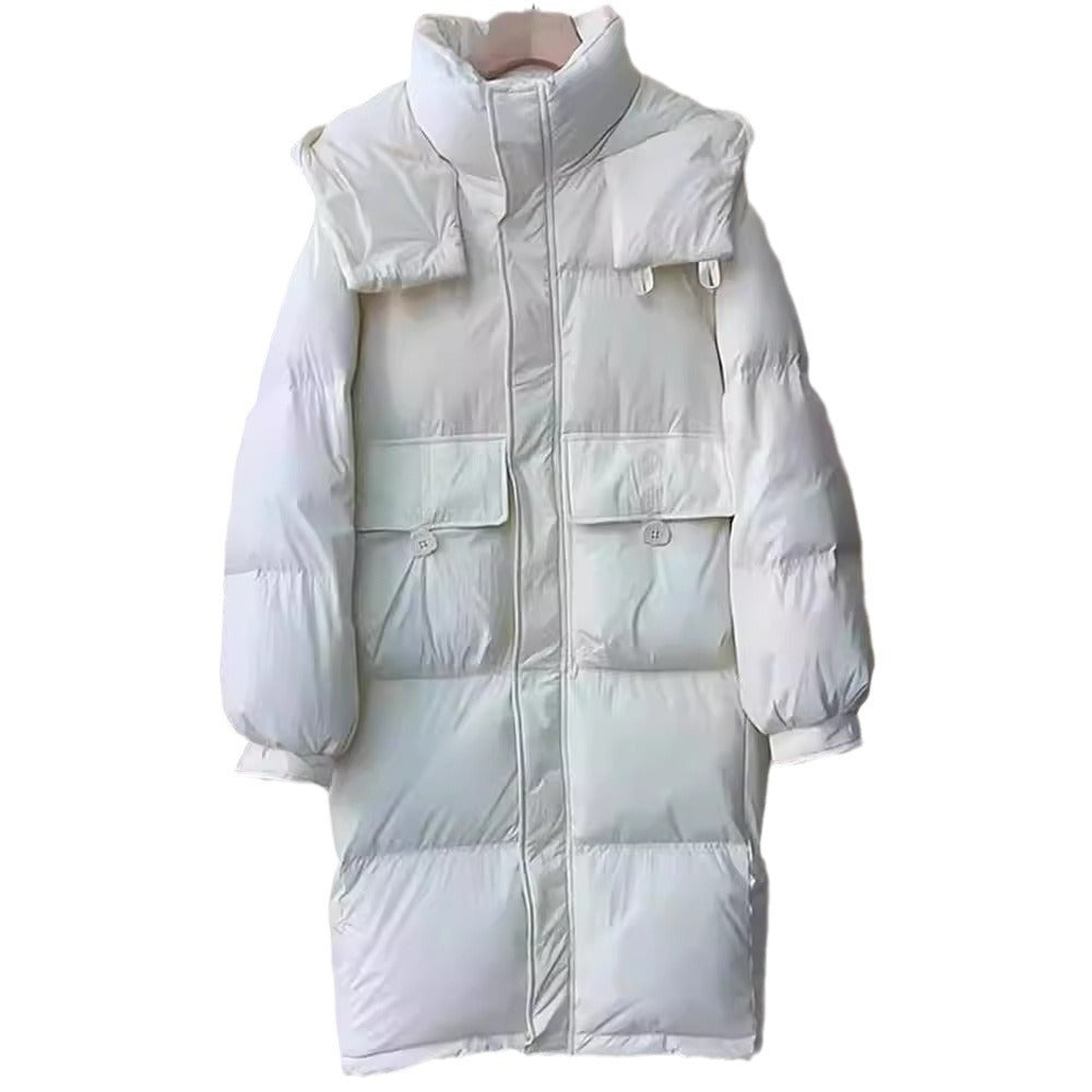 Down Cotton-padded Jacket Women's Mid-length Overknee Thickened Coat