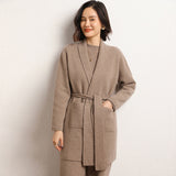Fall Winter Fashion Mid-length Knitted Coat For Women