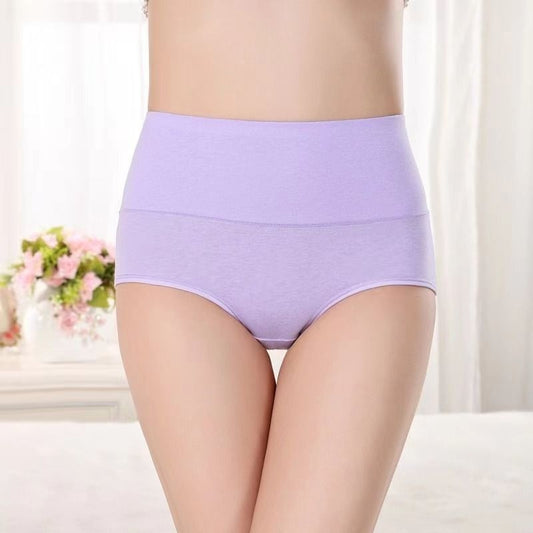 Women's Pure Cotton High Waist Pure Color Simple Slim Fit Simple And Comfortable Elegant Underwear