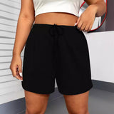 Fashion Drawstring Yoga Outdoor Exercise Shorts Women