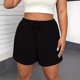 Fashion Drawstring Yoga Outdoor Exercise Shorts Women