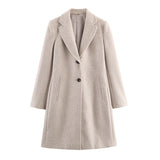 New Fall Women's Clothing Fashion Soft Padded Shoulder Overcoat Jacket