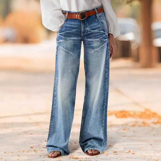 Women's Casual Straight-leg All-matching Jeans