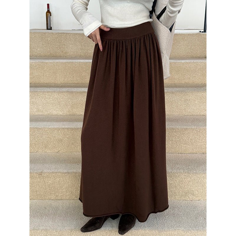 Women's Polyester Blended Fall Winter Skirt