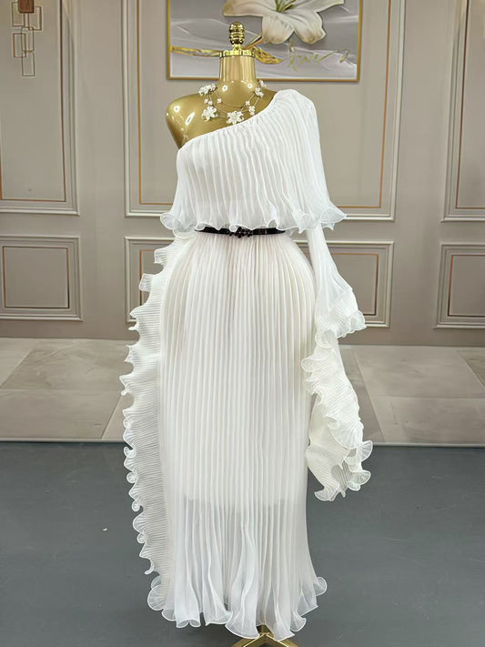 Fashionable One-shoulder Elegant Evening Dress