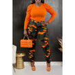 European And American Fashion Women's Camouflage Cotton Skinny Cargo Pants