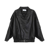 Biker's Leather Jacket Women's Loose All-match Retro