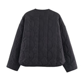 Temperament Women's Bow Quilted Coat