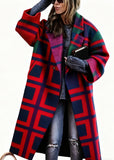 Lady's Multi -color  Long-sleeved  Coat