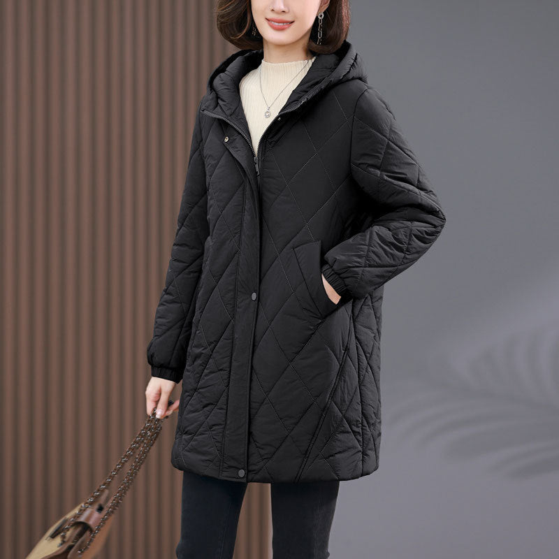 Mid-length Loose Cotton-padded Thick Coat