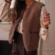 Ladies' Women's Lamb Wool Vest Fur Vest