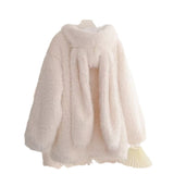 New Cute Rabbit Ears Loose Thick Furry Sweater