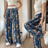 Casual Ladies Drapey Floor-Length Straight Pants