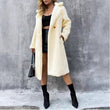 Elegant Double Breasted Lapel Loose And Warm Long-cut Coat