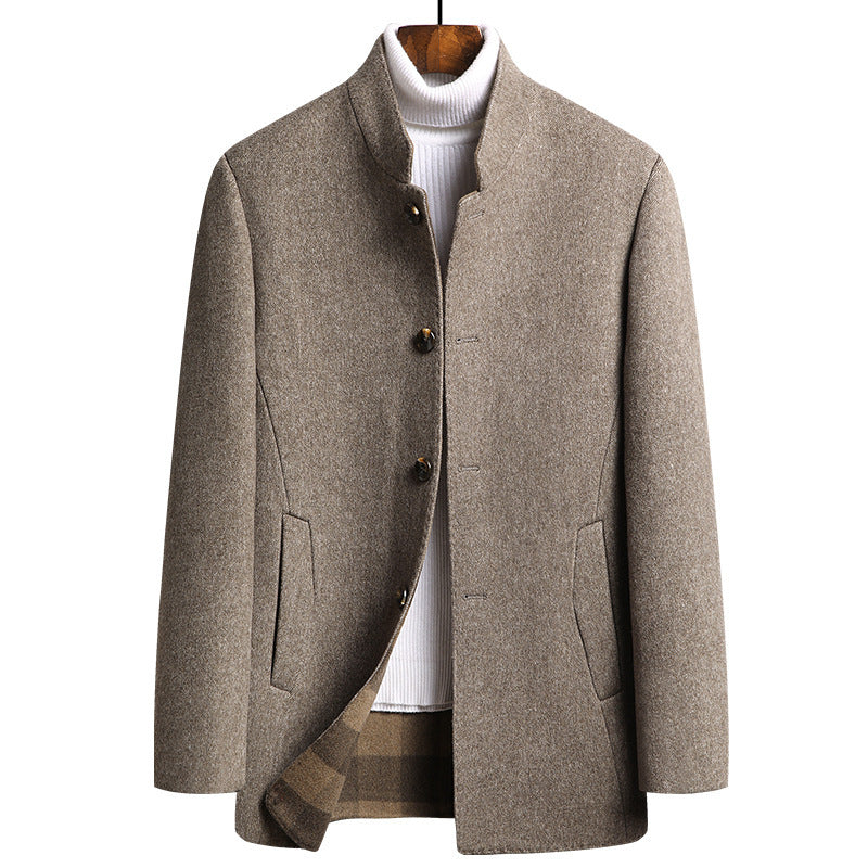 Men's Double-faced Woolen Goods Wool Overcoat Men's Mid-length Coat