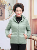 Light White Duck Down Mother Down Jacket Women's Short Chic Coat