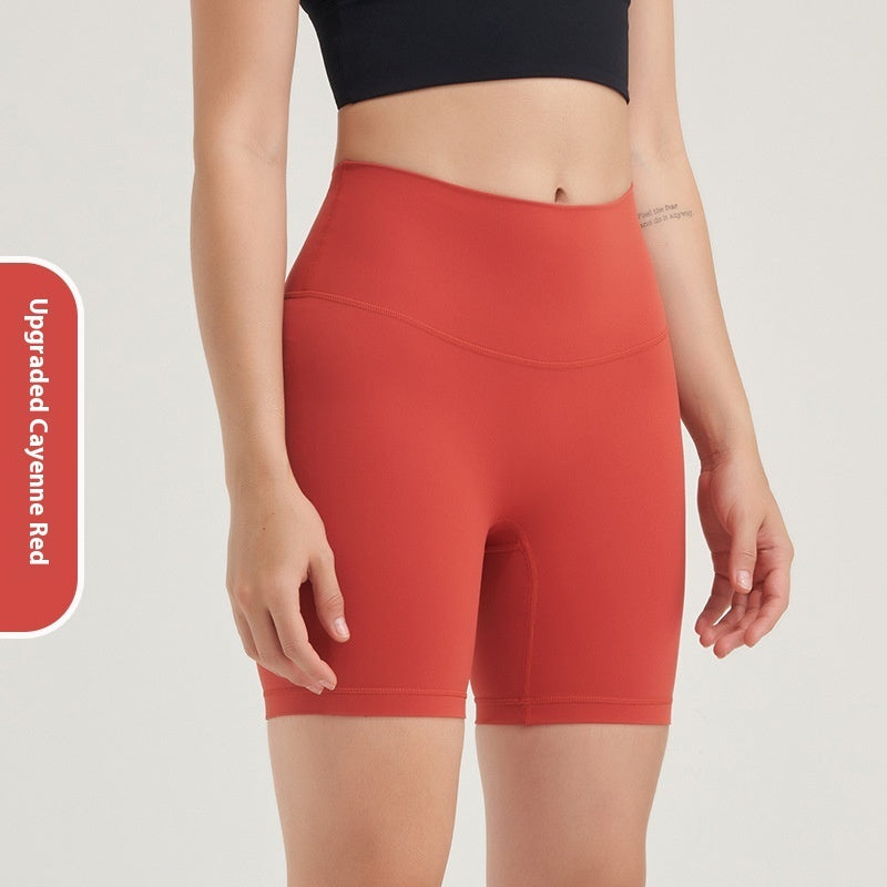 Double-sided Grinding Shorts Yoga Pants Female High Waist Track Shorts