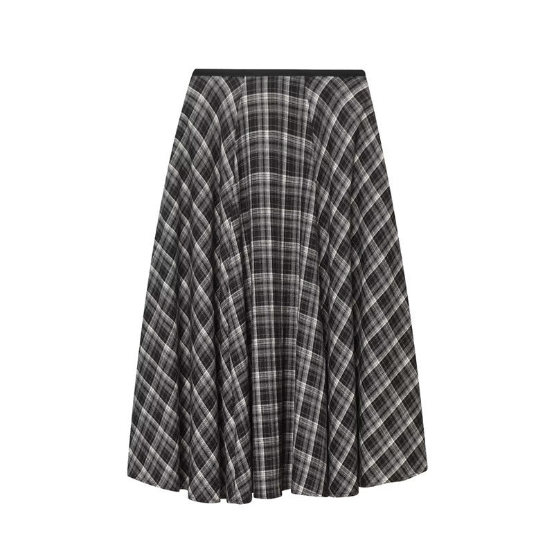 Women's Loose Plaid Midi Dress