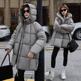 Women's Padded Fleece Jacket Winter Hooded Outside