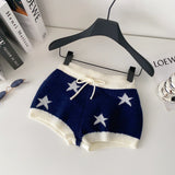 American Pure Hot Girl Slim-fitting Cool Casual Knitted Shorts For Women