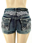 Fashion Hot Pants Embroidered Denim Shorts