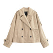 Women's Simple Double Breasted Design Trench Coat