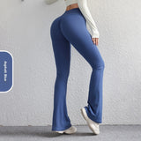 European And American High-waisted Peach Butt-lifting Quick-dry Flare Yoga Pants For Women