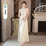 Summer Champagne Niche High-end Dress
