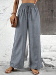 Retro Casual Pants High-waisted Trousers Women